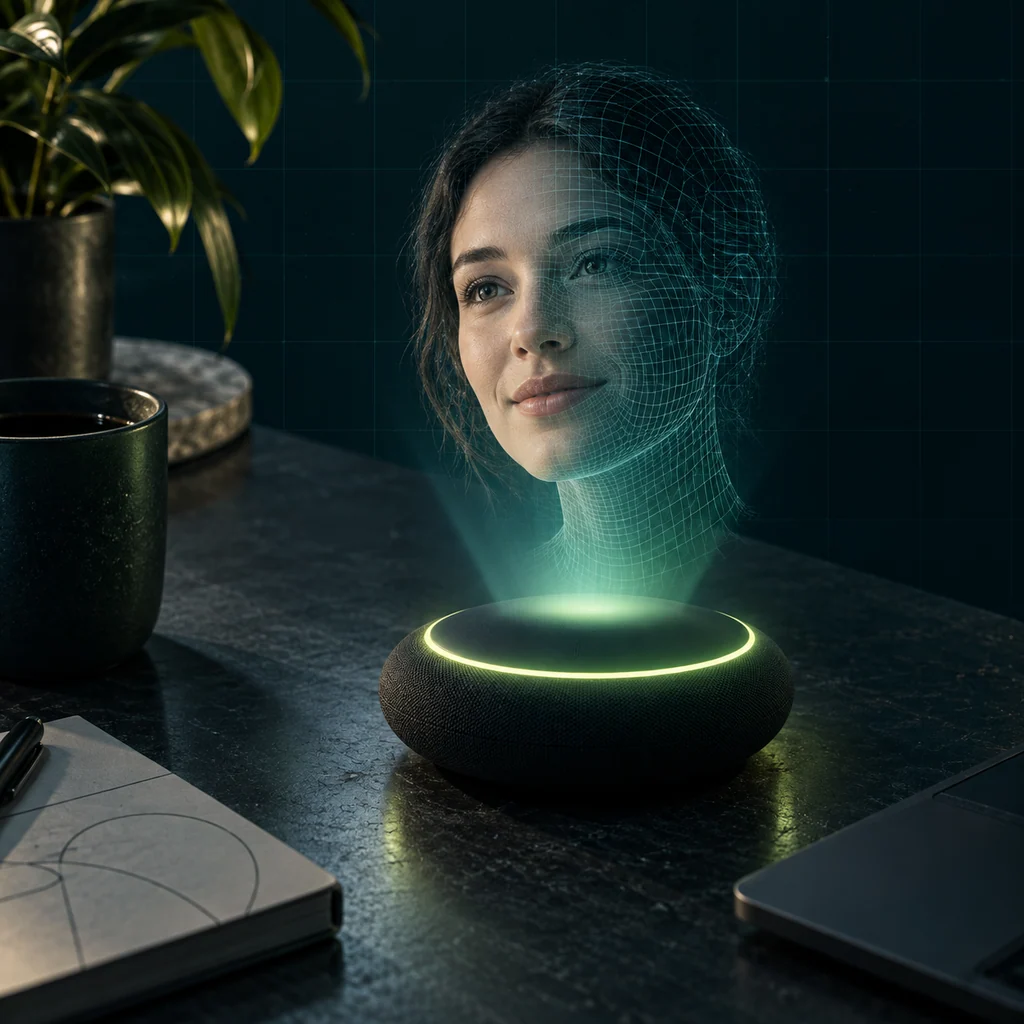 Концептуальная иллюстрация к статье «Gemini Live Avatar: когда компании нужен ИИ-собеседник с лицом»