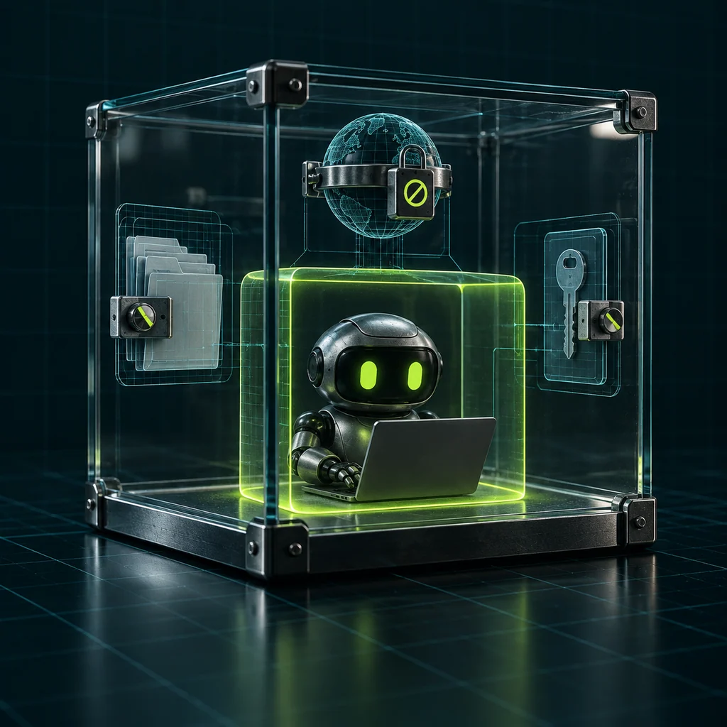 Концептуальная иллюстрация к статье «В приложении GitHub Copilot появился локальный sandbox для агентов»