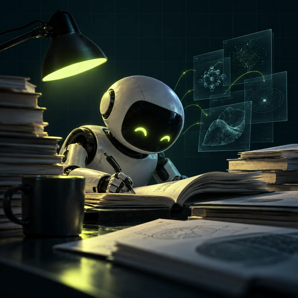 Концептуальная иллюстрация к статье «OpenAI говорит, что достигла цели «ИИ-стажёр для исследований». Что это значит»